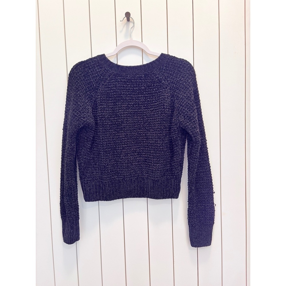 Altar'd State Cottagecore Chenille Sweater Women S Black Cropped Whimsigoth‎ - Picture 4 of 4